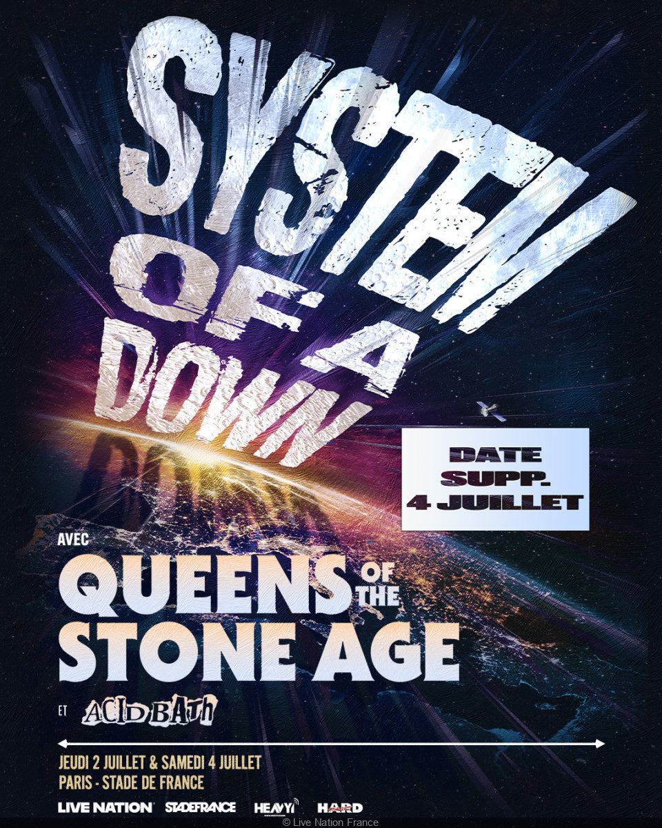 System of a Down - LDLC Arena, Lyon - Vendredi 5 juin 2026 à 20h